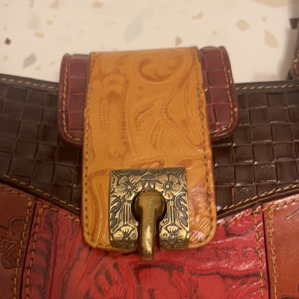 Wester Multi Texture Embossed Leather Patchwork S… - image 6